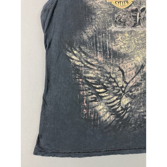 Vintage Y2K Harley Davidson Charleston West Virginia Goth Womens Shirt Art Tee - Picture 4 of 9